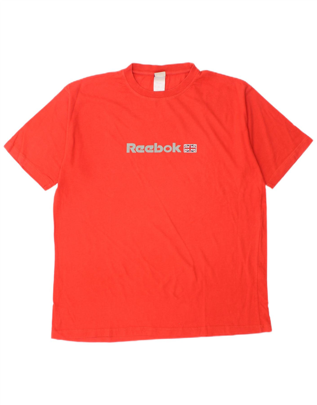 REEBOK Mens Graphic T-Shirt Top Large Red Cotton
