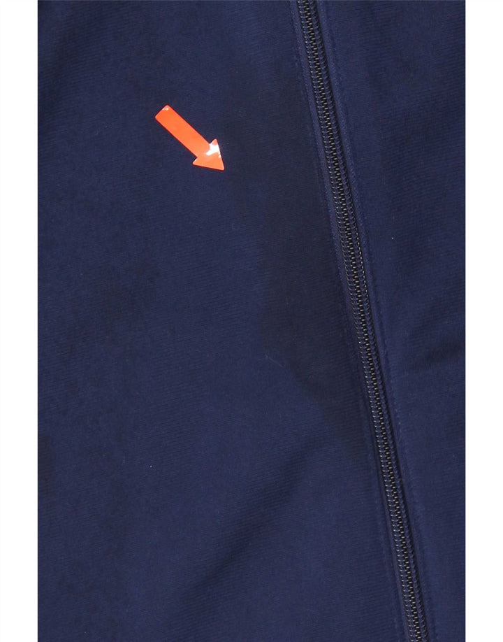 Adidas Mens Tracksuit Top Jacket Large Navy Blue Colourblock Polyester