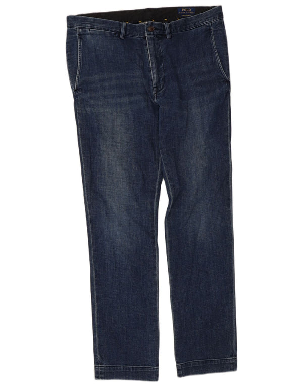Polo Ralph Lauren Womens Slim Jeans W34 L32 Navy Blue Cotton