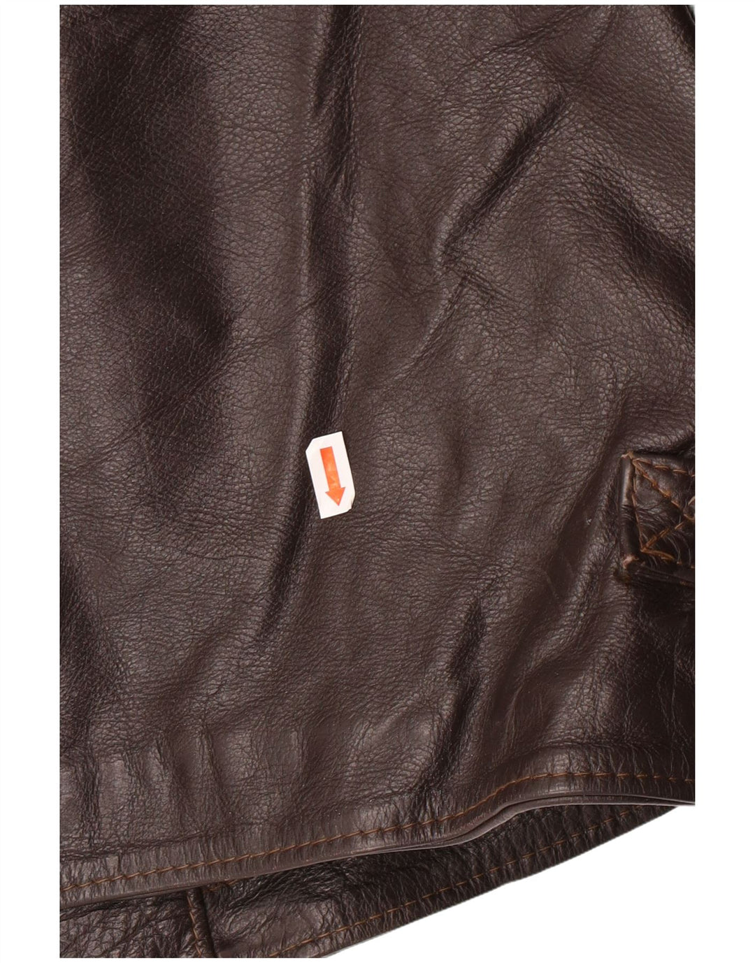 VINTAGE Mens Leather Jacket UK 42 XL Brown Leather