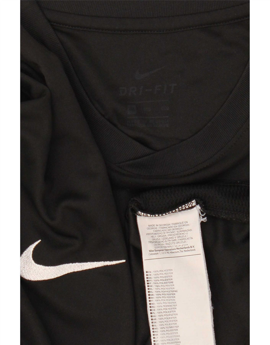 Nike Mens Dri Fit T-Shirt Top 2XL Black Polyester