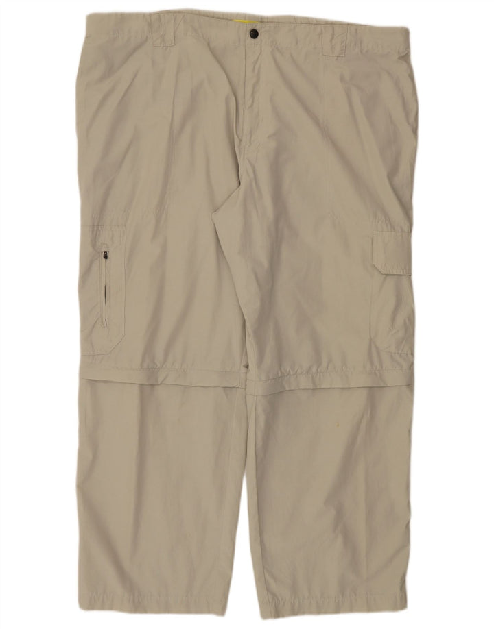 Marks & Spencer Mens Straight Cargo Trousers W44 L29 Beige Polyamide
