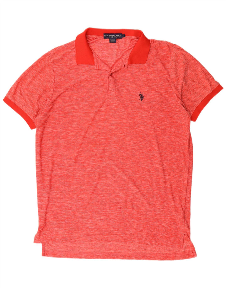 U.S. Polo Assn. Mens Shirt Medium Red Flecked Polyester