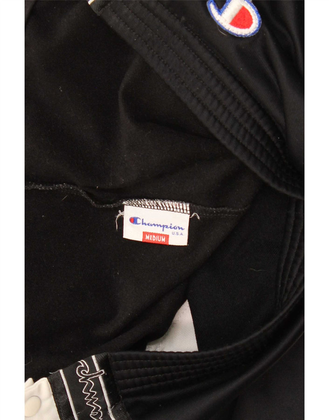Champion Mens Graphic Tracksuit Trousers Medium Black Colourblock