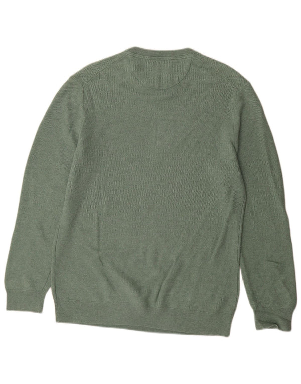 White Stuff Mens Crew Neck Jumper Sweater Medium Green Cotton