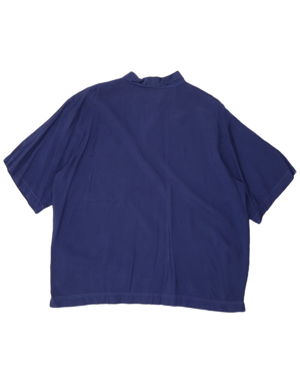 BENETTON Mens Short Sleeve Pullover Shirt Medium Navy Blue