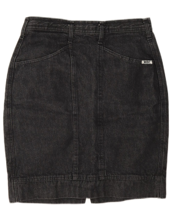 Wit Boy Womens Mini Denim Skirt W28 Medium Grey