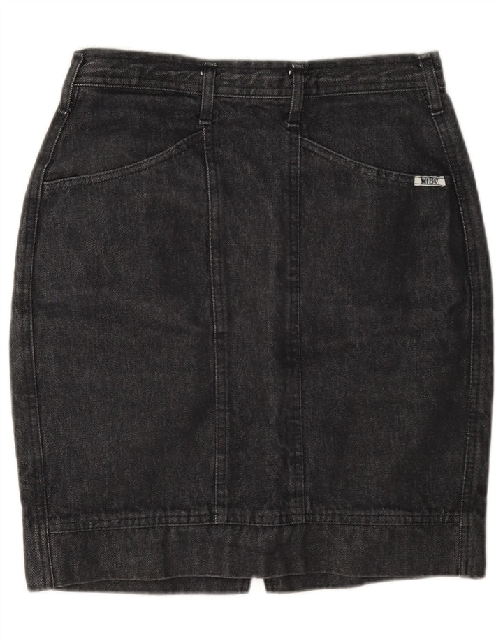 Wit Boy Womens Mini Denim Skirt W28 Medium Grey