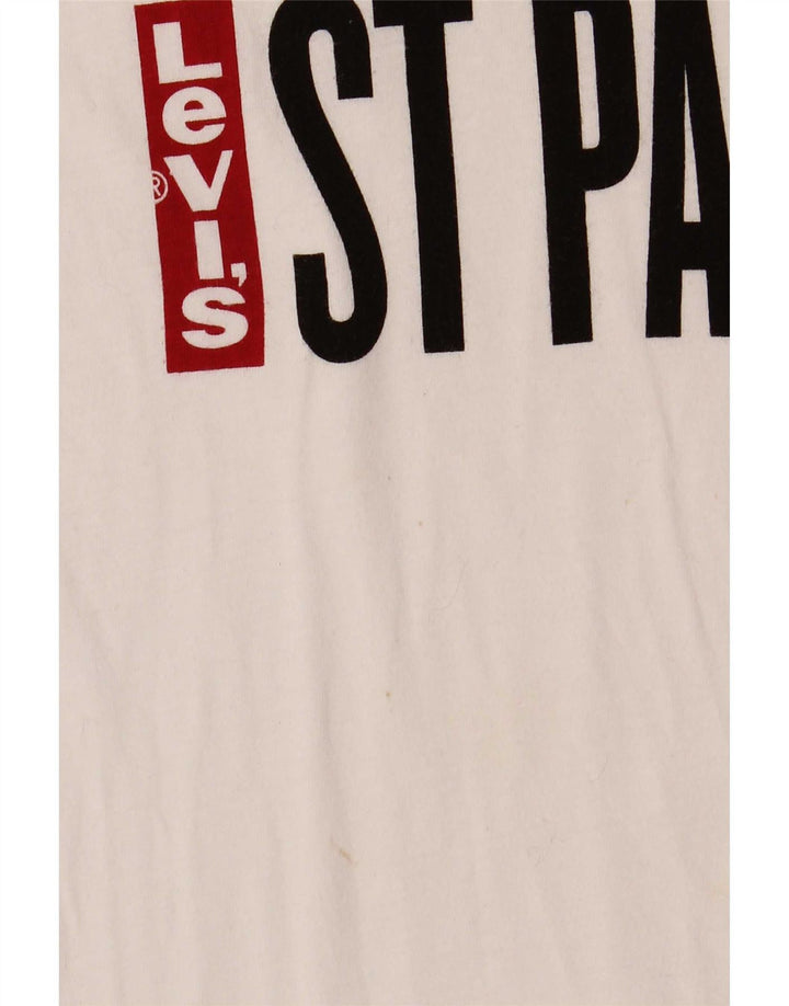 Levi's Mens Graphic T-Shirt Top Small White Cotton
