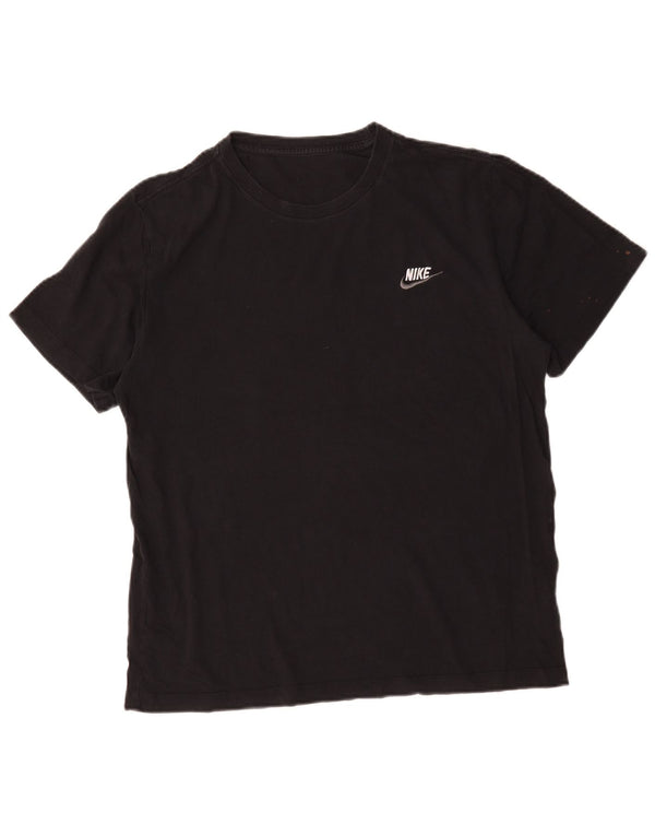 Nike Mens T-Shirt Top Large Black Cotton