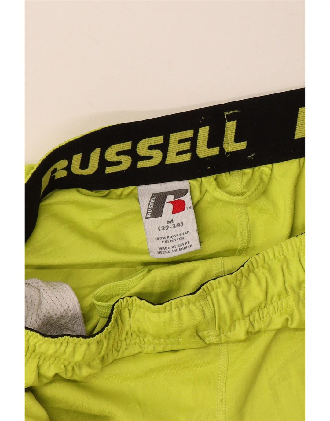 RUSSELL ATHLETIC Mens Dri-Power Sport Shorts Medium  Green Polyester