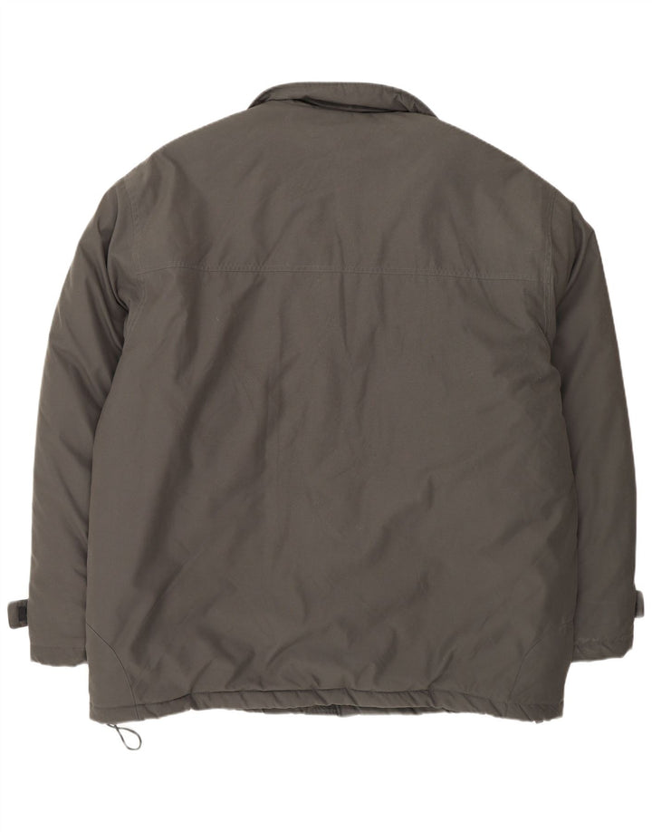 Kappa Mens Windbreaker Jacket UK 42 XL Khaki Polyamide