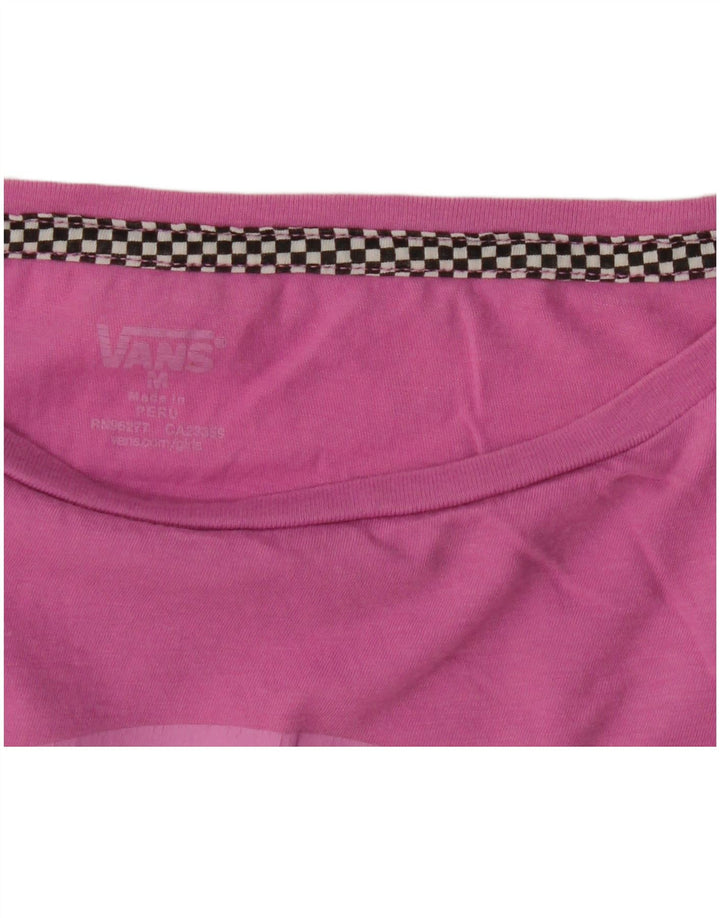 Vans Womens Graphic T-Shirt Top UK 12 Medium Pink