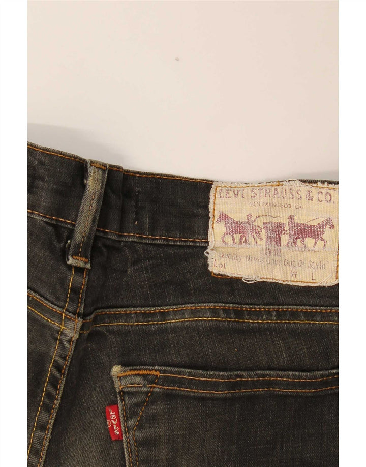 Levi's Womens 519 Slim Jeans W32 L28 Black Cotton