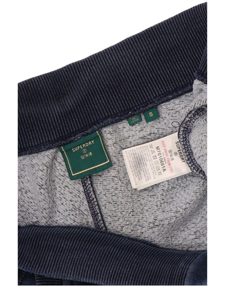 Superdry Mens Tracksuit Trousers Joggers Small Navy Blue Polyester