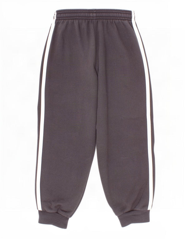 Adidas Boys Tracksuit Trousers Joggers 5-6 Years Grey Cotton