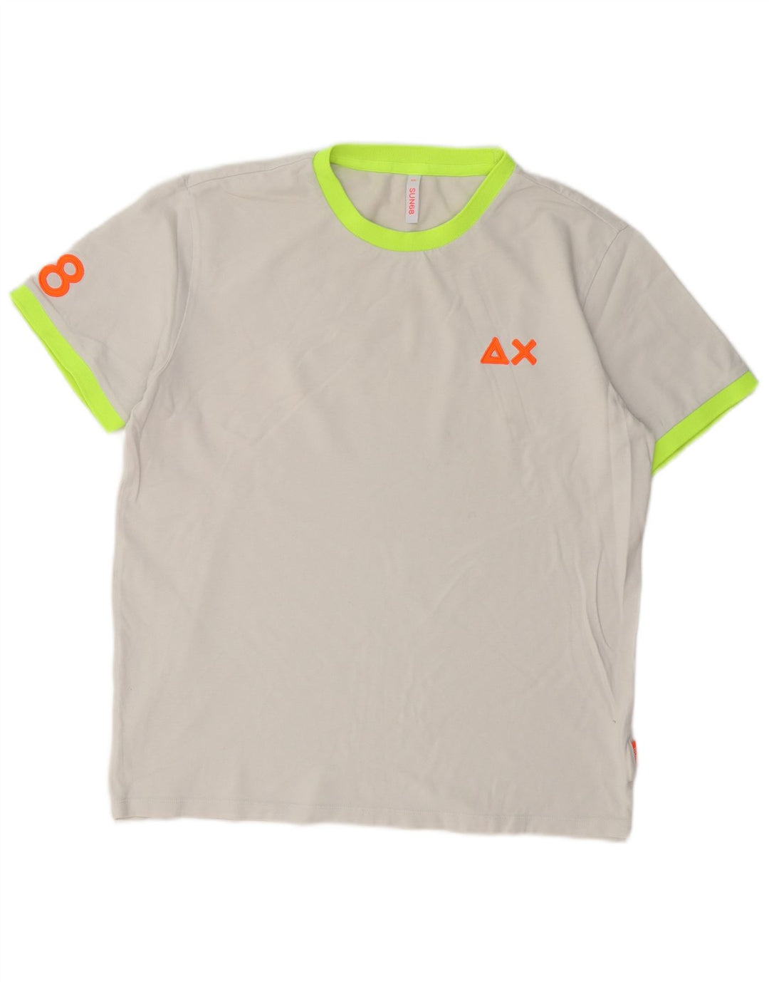 Sun68 Mens Graphic T-Shirt Top 2XL Grey Cotton