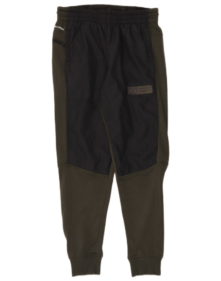 Under Armour Mens Tracksuit Trousers Joggers Medium  Khaki Colourblock