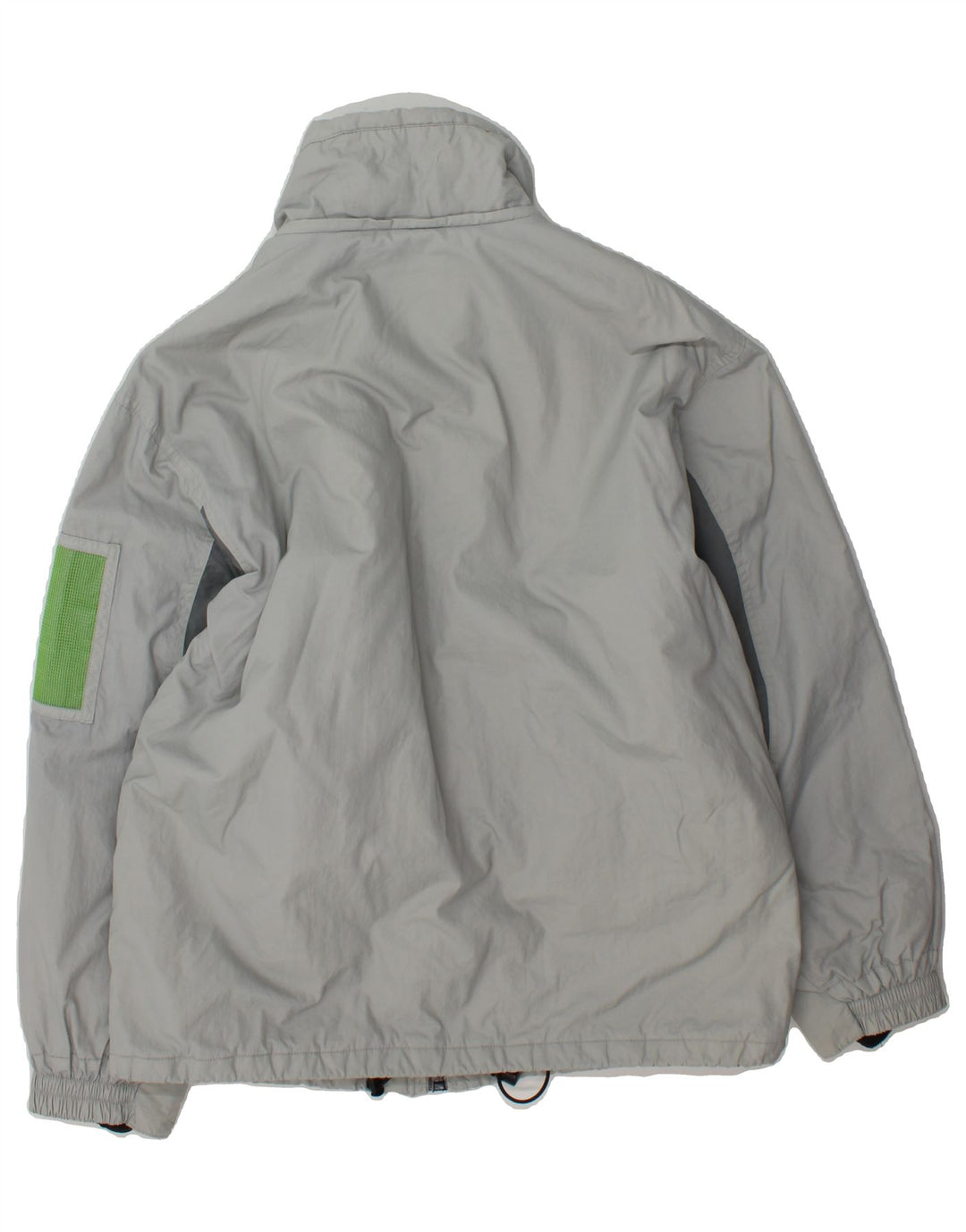 IGUANA Mens Windbreaker Jacket UK 38 Medium Grey Colourblock Polyester Vintage Iguana and Second-Hand Iguana from Messina Hembry 