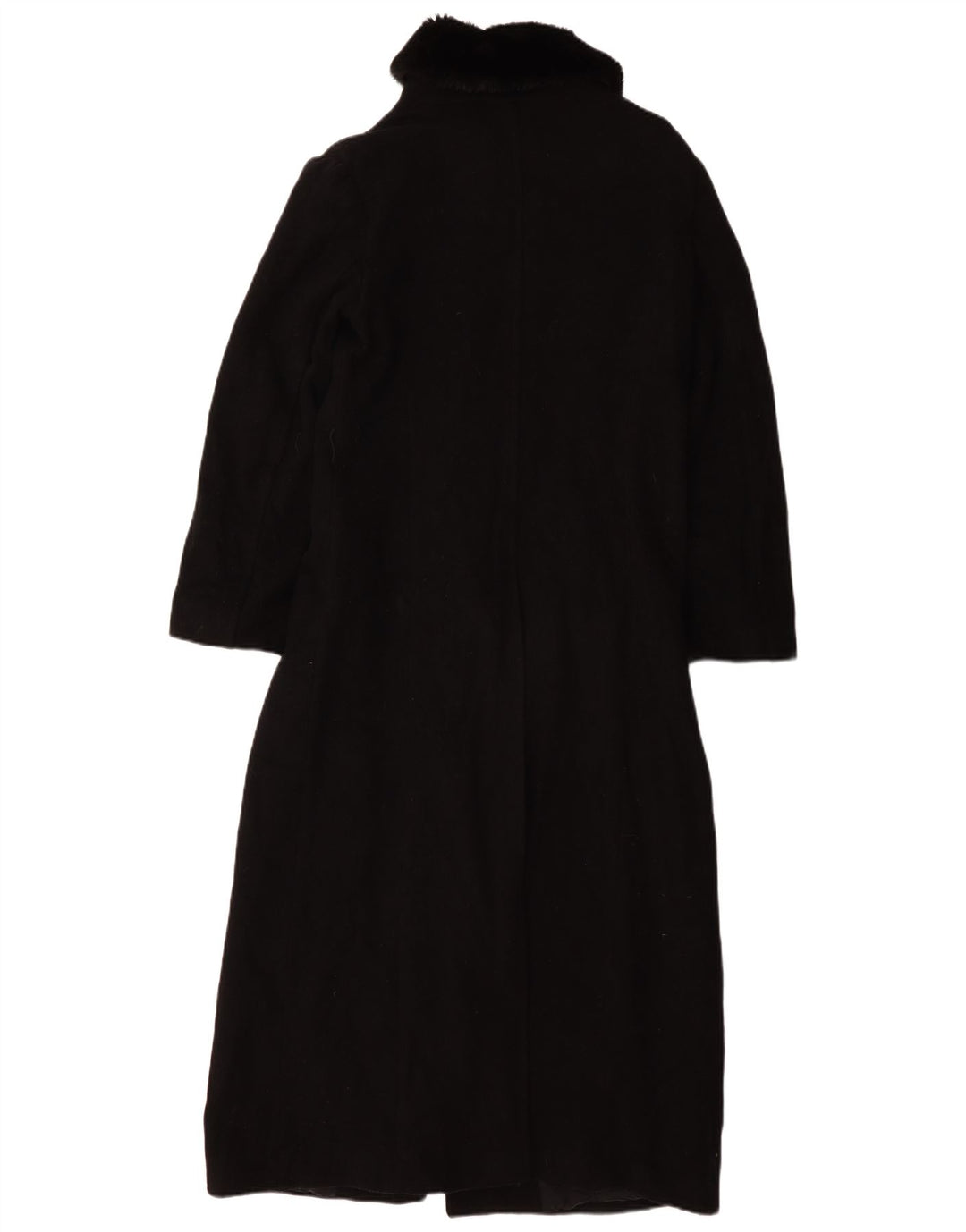 SPORTSTAFF Womens Overcoat UK 12 Medium Black Wool