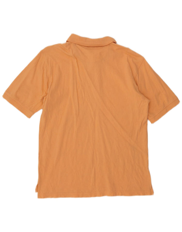IZOD Mens Polo Shirt Medium Orange Cotton