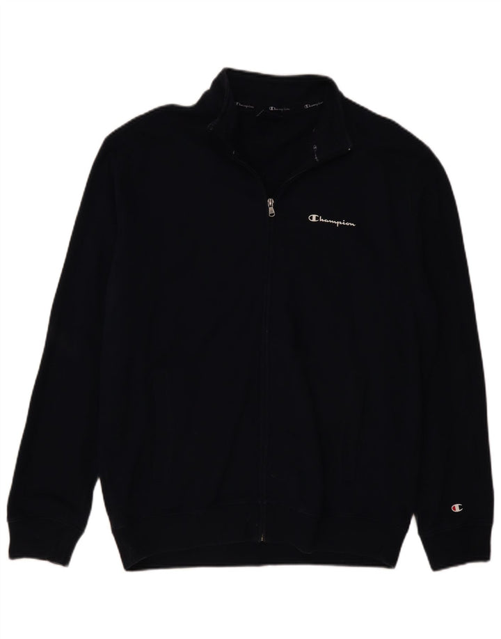 CHAMPION Mens Tracksuit Top Jacket XL Navy Blue Cotton