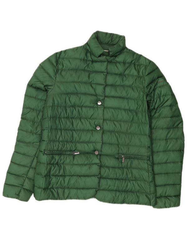Seventy Womens Padded Jacket IT 44 Medium Green Polyamide