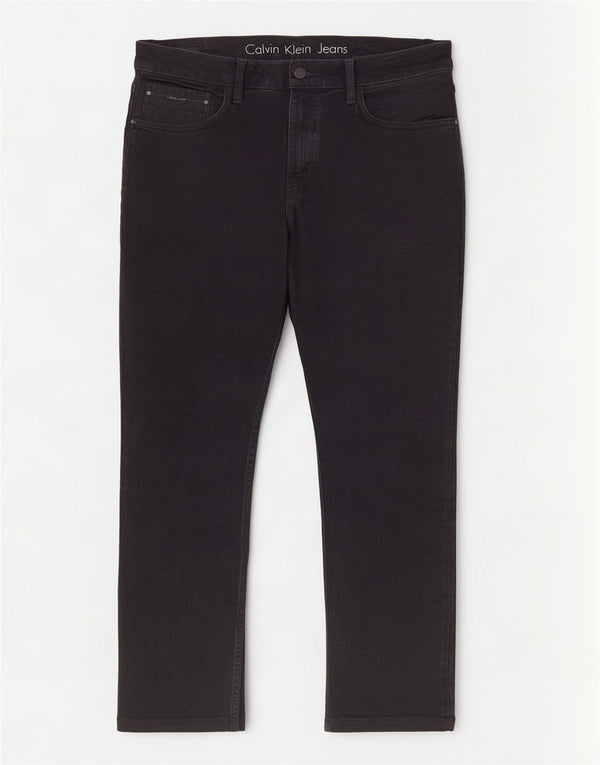 Calvin Klein Mens Straight Jeans W36 L27 Black Cotton