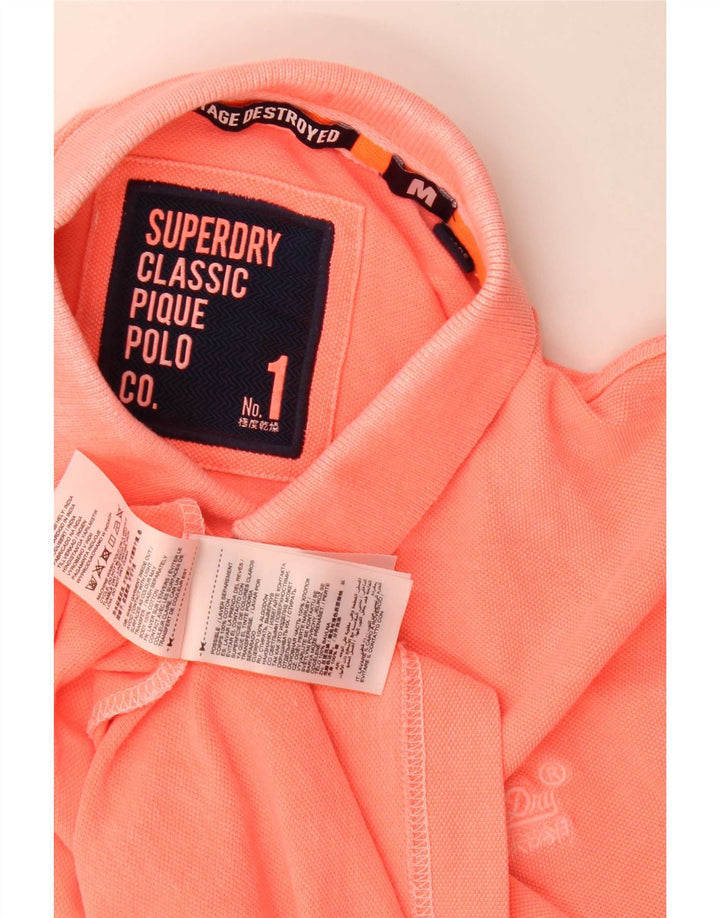 Superdry Mens Polo Shirt Medium Pink Cotton