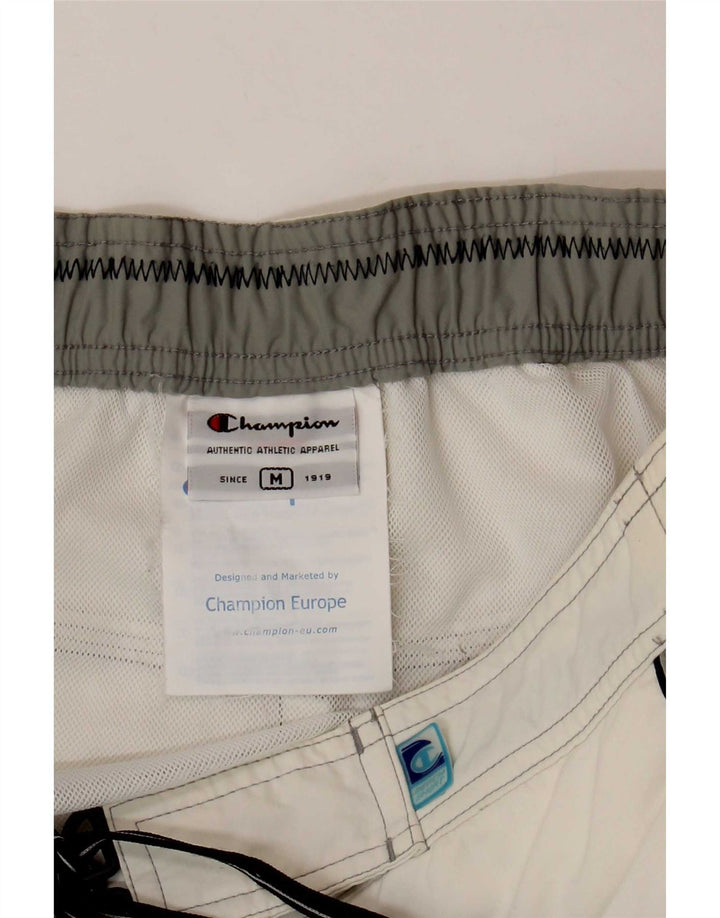 Champion Mens Swimming Shorts Medium White Colourblock Polyamide