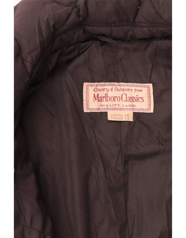Marlboro Classics Womens Quilted Overcoat EU 42 Large Black