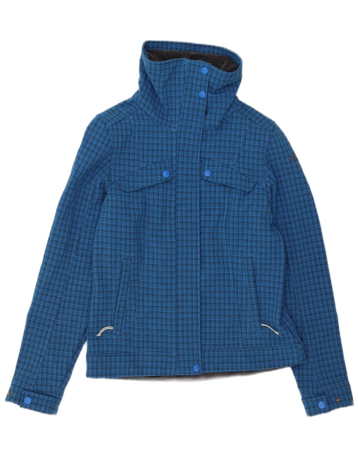 The North Face Womens Windbreaker Jacket UK 10 Small Blue Check Polyester