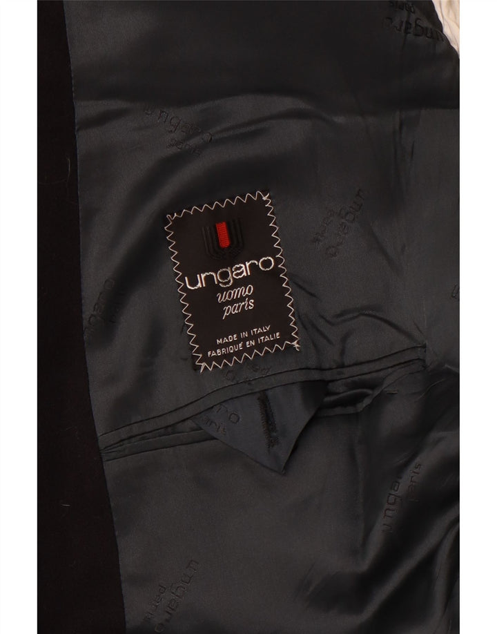 UNGARO Mens Double Breasted Blazer Jacket UK 40 Large Navy Blue