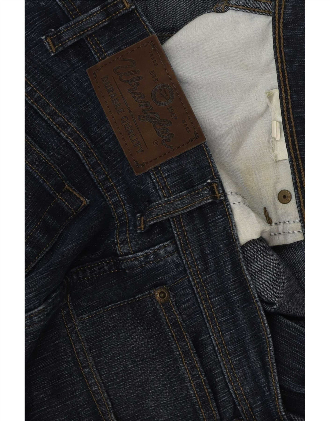 Wrangler Mens Straight Jeans W42 L32 Blue