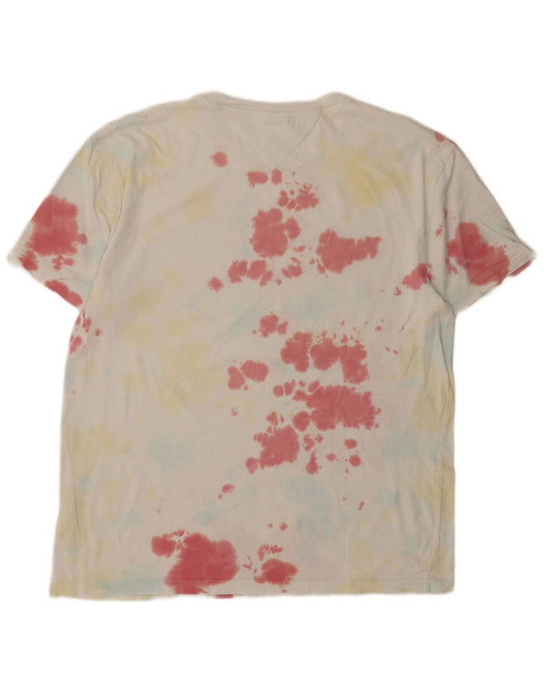 Tommy Hilfiger Mens Graphic T-Shirt Top XL Multicoloured Tie Dye Cotton
