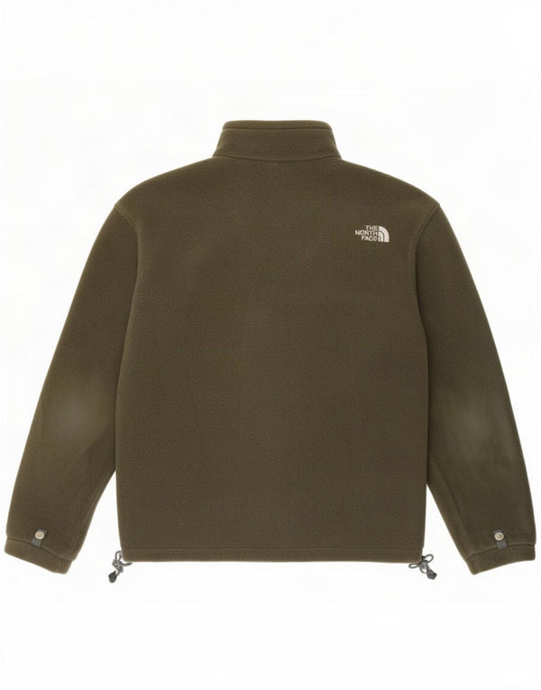 The North Face Mens Liner Fleece Jacket UK 36 Small Khaki Polyester
