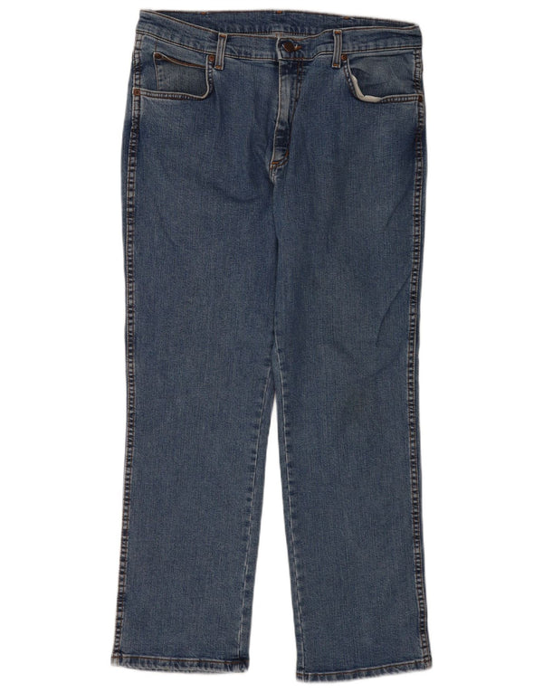 Wrangler Mens Texas Stretch Straight Jeans W36 L30 Blue Cotton
