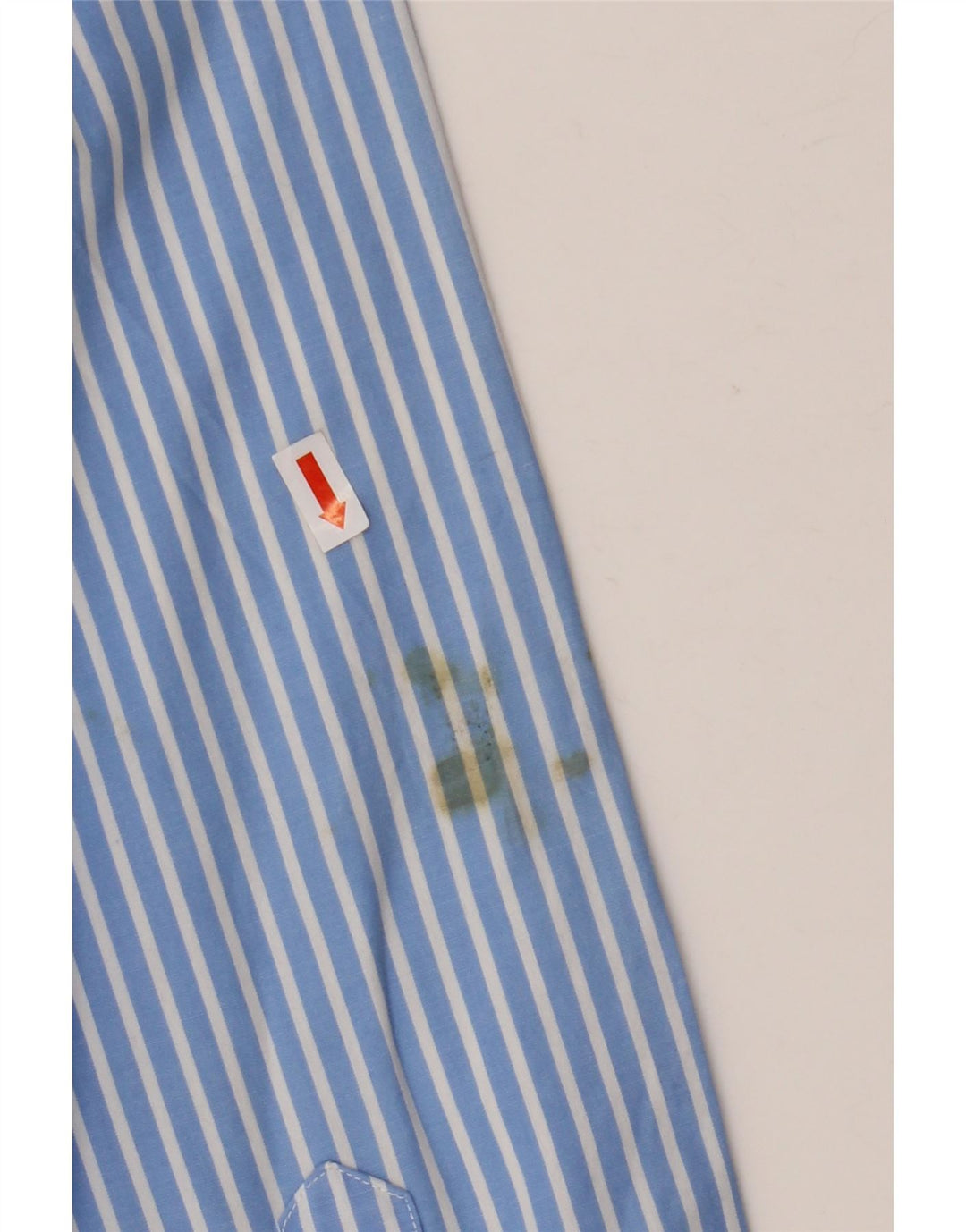 TOMMY HILFIGER Mens Shirt Medium Blue Striped Cotton