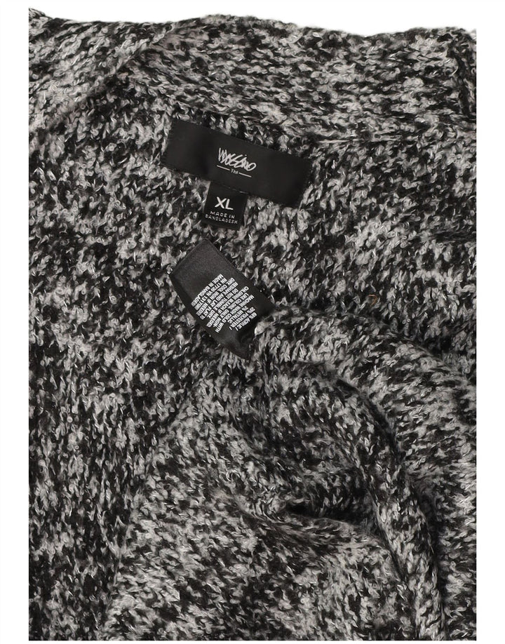Mossimo Womens Longline Cardigan Sweater UK 18 XL Grey Flecked Acrylic