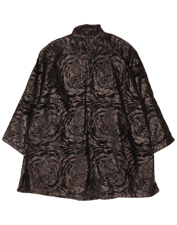 MABRUN Womens Oversized Overcoat IT 42 Large Black Floral