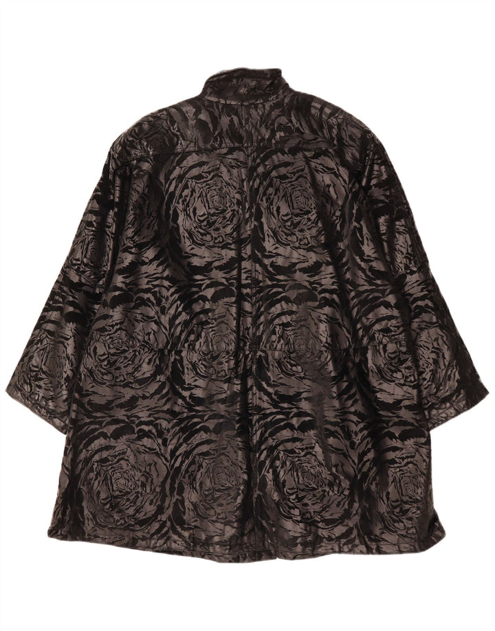 MABRUN Womens Oversized Overcoat IT 42 Large Black Floral