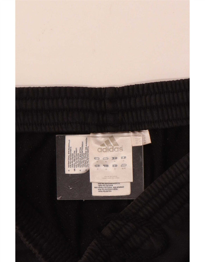 Adidas Mens Tracksuit Trousers Medium Black Cotton