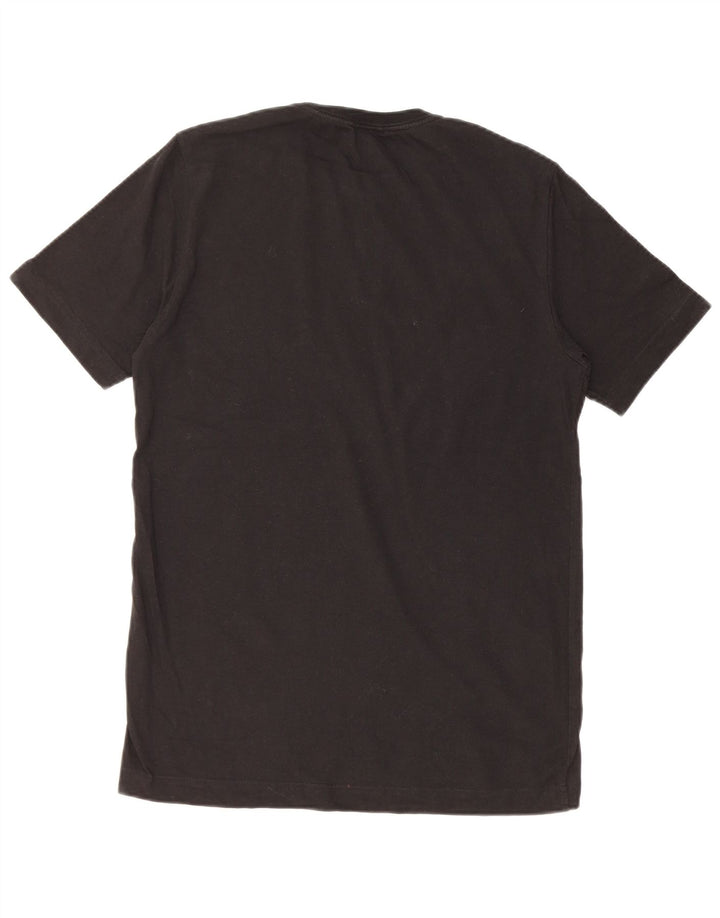 ADIDAS Girls Graphic T-Shirt Top 13-14 Years Black Cotton