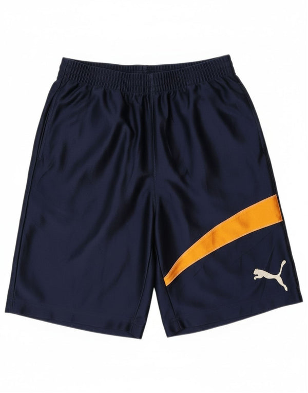 Puma Boys Graphic Sport Shorts 9-10 Years Medium Navy Blue Colourblock