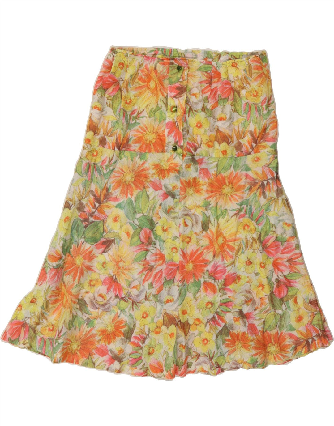 VINTAGE Womens A-Line Skirt W28 Medium  Multicoloured Floral Vintage Vintage and Second-Hand Vintage from Messina Hembry 