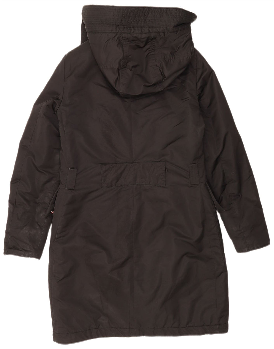 PEUTEREY Womens Hooded Padded Coat IT 42 Medium Black Polyester