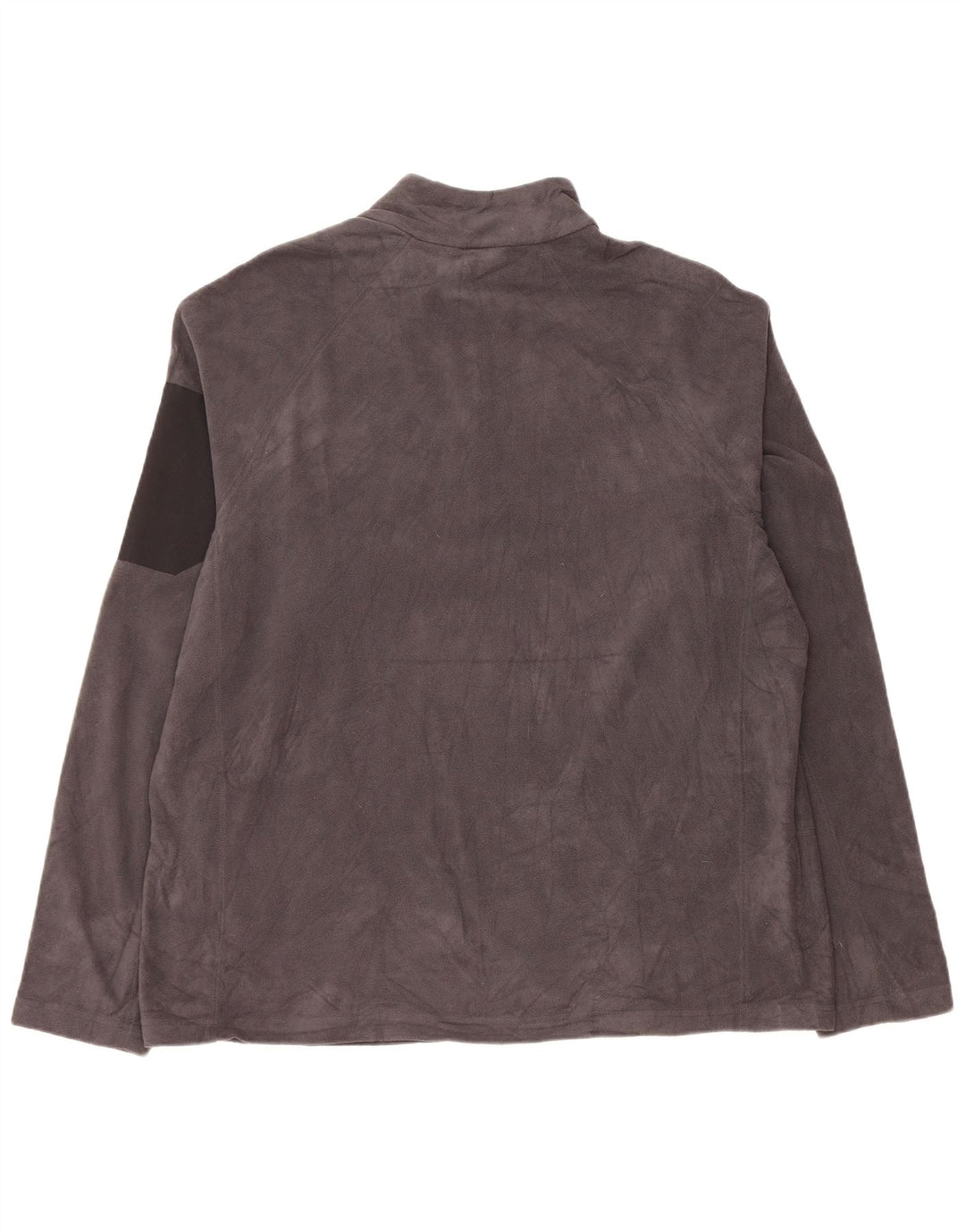 EDDIE BAUER Mens Zip Neck Fleece Jumper XL Grey Polyester