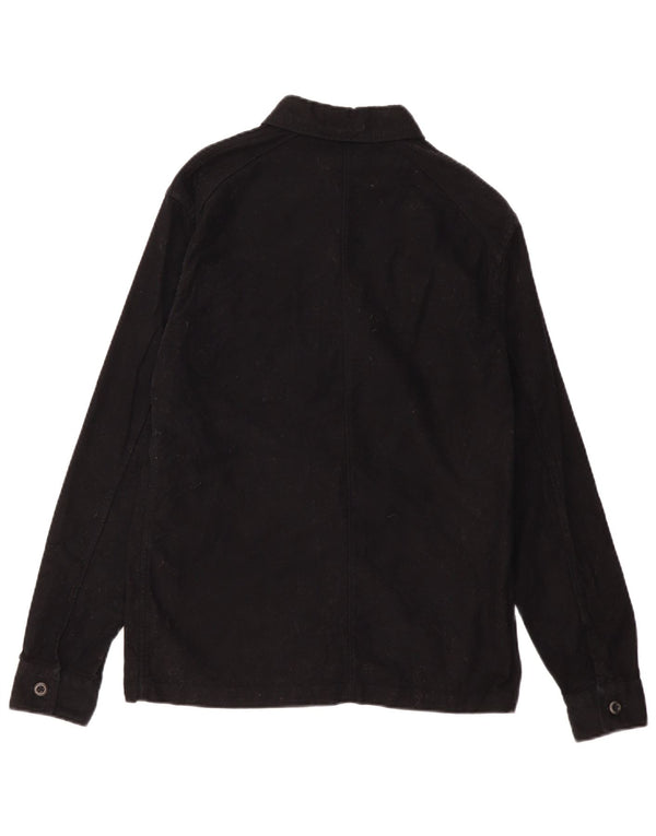 All Saints Mens Shirt Small Black Cotton