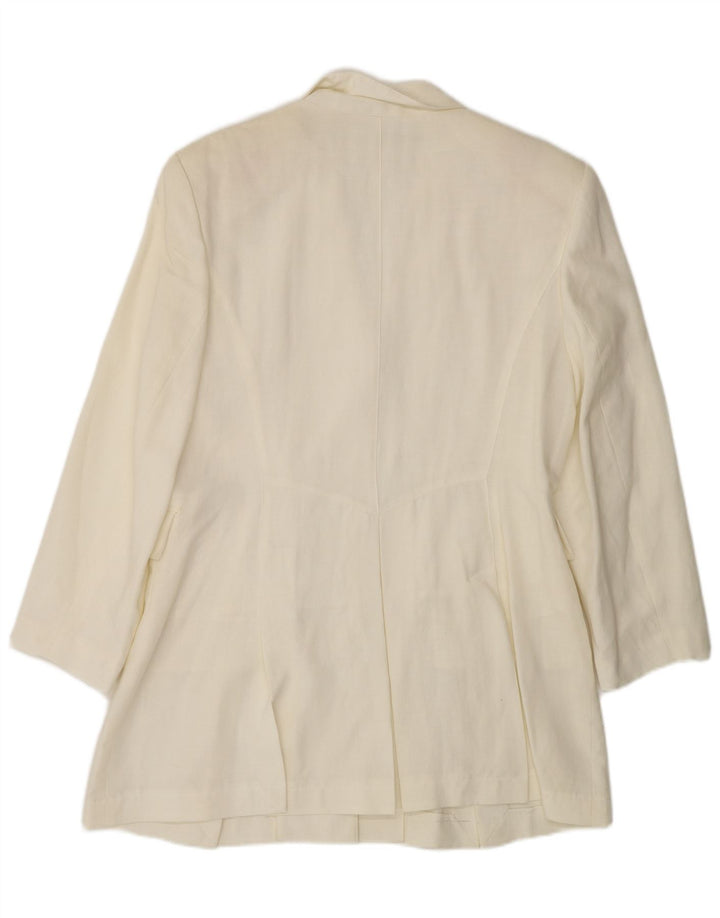 Viventy Womens Longline 3 Button Blazer Jacket EU 40 Medium Off White