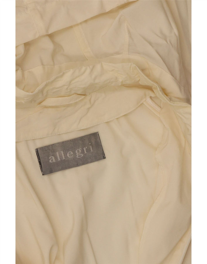 Allegri Womens Hooded Bomber Jacket UK 14 Large Off White